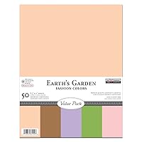 Paper Company Cardstock Value Pack Assortment, 8-1/2-Inch by 11-Inch, Earth 50/Pkg