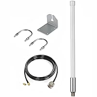 LoRa Gateway Antenna 915MHz Kit 8dBi Gain Outdoor Omni LoRaWAN Antenna 3.3ft N-Female to SMA-Male Extension Cable Low Loss RG58 