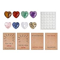 Set Of 24 Valentines Cards With Heart Crystal Stones Valentine Gift Exchange For Boys Girls Toddlers Valentine Birthday Handmade Cards