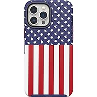 OtterBox iPhone 13 Pro Max and iPhone 12 Pro Max Symmetry Series+ Case - AMERICAN FLAG, ultra-sleek, snaps to MagSafe, raised edges protect camera & screen