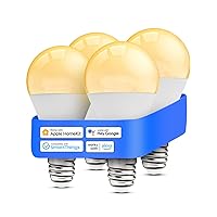 Smart Light Bulb, Dimmable WiFi LED Bulb Compatible with Apple HomeKit, Siri, Alexa, Google Home, SmartThings, A19 E26 Warm White 2700K, 810 Lumens 9W 60W Equivalent, No Hub Required, 4 Pack