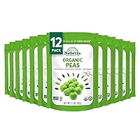NATIERRA Organic Freeze-Dried Peas | USDA Organic, Non-GMO & Vegan | 2.2 Ounce (Pack of 12)