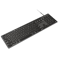9H Aluminum USB Wired Keyboard with Numeric Keypad for Mac Pro, Mini Mac, iMac, iMac Pro, MacBook Pro/Air, Laptop and PC Computer
