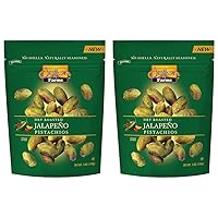 Setton Farms Naturally Seasoned Pistachio Kernels, Jalapeno, No Shell Pistachios, Certified Non-GMO, Gluten Free, Vegan and Kosher, 5 oz Resealable Pouch (Pack of 2)