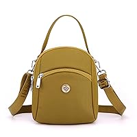 Oichy Small Crossbody Bags for Women Nylon Cell Phone Purse Wallet Phone Shoulder Handbag with 3 Layers Zipper