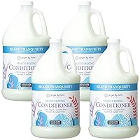 Ginger Lily Farms Botanicals Moisturizing Conditioner for Dry Hair, Island Tranquility, 100% Vegan & Cruelty-Free, Green Tea Lemongrass Scent, 1 Gallon Refill (Pack of 4)