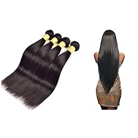 8A Grade Malaysian Virgin Hair Hair Straight Human Hair Weave 4 Bundles 14 Inches Natural Black Color Pack of 4