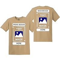 Gildan Custom T-Shirts - Personalized Unisex Crewneck Tee Shirt - Customize Your Image, Text & Photo - Men Women Adult