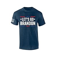 Let's Go Brandon Patriotic FJB Funny Political Men's Short Sleeve T-Shirt Graphic Tee