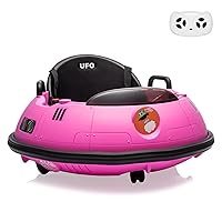 12V Electric Ride on Bumper Car for Toddlers, Kids Bumper Car with Remote Control, LED Lights & 360 Degree Spin, Indoor and Outdoor for 18+ Months Kids