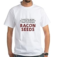 CafePress Bacon Seeds T Shirt White Cotton T-Shirt