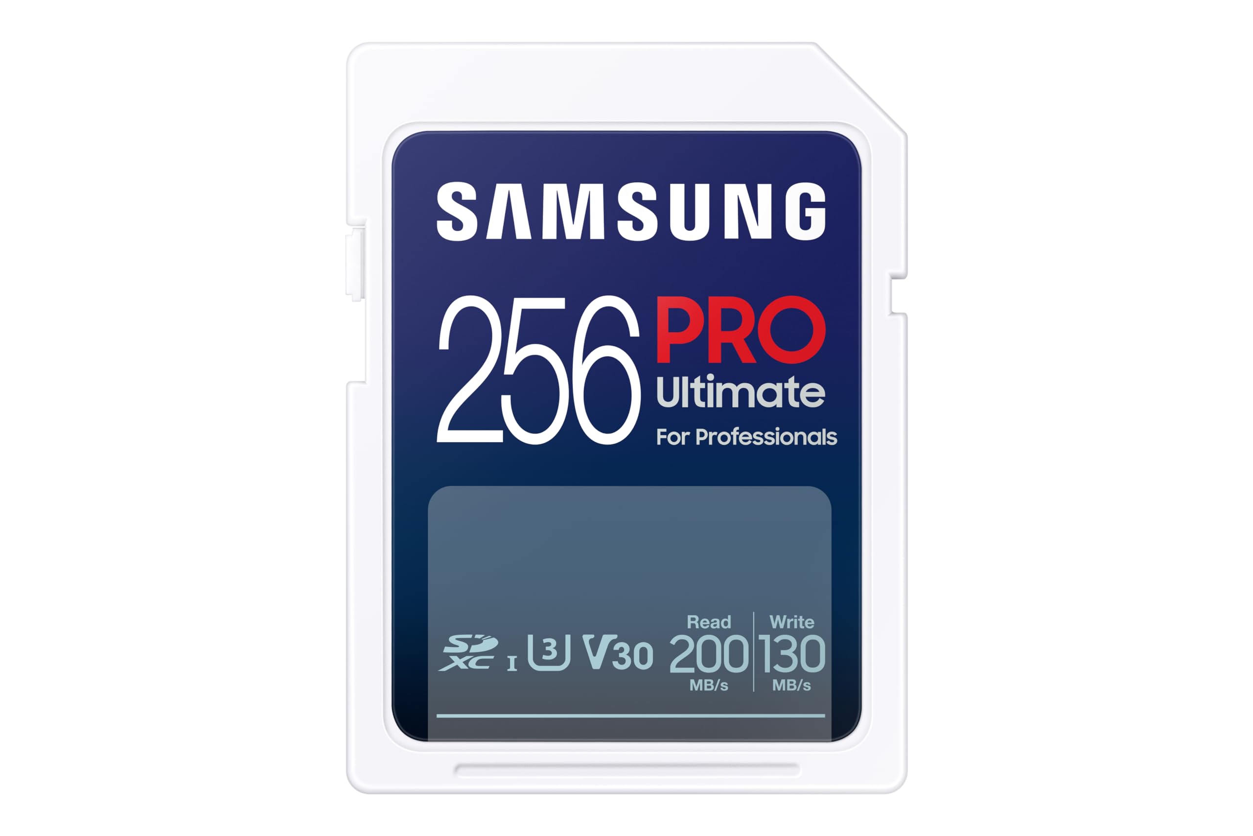 SAMSUNG PRO Ultimate Full Size 256GB SDXC Memory Card, Up to 200 MB/s, 4K UHD, UHS-I, C10, U3, V30, A2, for DSLR, Mirrorless Cameras, PCs, MB-SY256S/AM