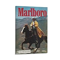 BAZZI Marlboros Poster Cigarettes Poster Vintage Poster 14 Canvas Poster Bedroom Decor Office Room Decor Gift Frame-style 12x18inch(30x45cm)