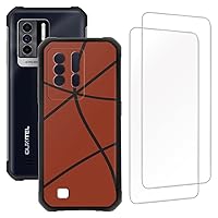 Oukitel WP17(6.78 Inch) Design Case with 2 Pack Tempered Glass Screen Protector,for Oukitel WP17 Slim Soft Silica Gel TPU Protective Cover. Basketball