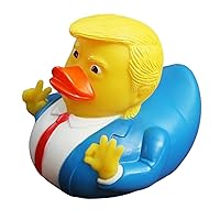 Baby Bath Toys Rubber Squeak Bath Duck Baby Bath Duckies - for Kids Gift Birthdays Baby Showers Bath Time, Fun Gifts for Adults (Trump Duck with Red Tie)