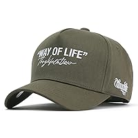 Flipper Lettering Logo Way of Life Thuglife Outlaw Textured Cotton Adjustable Baseball Cap Curved Bill Ball Cap Snapback Hat