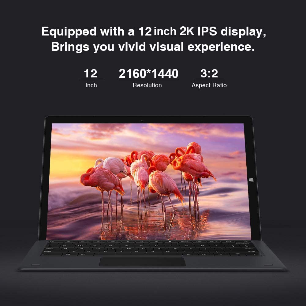 CHUWI UBook X 12 inch Touchscreen Tablet PC Bundled with Keyboard and Stylus Pen, 8GB RAM 256GB SSD, 2160x1440 Pixels Display, Intel N4120 Quad Core Processor, Type-C Dual Wi-Fi, Windows 11 - Gray