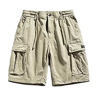 Casual Cargo Shorts for Men Drawstring Shorts Lightweight 2024 Summer Fashion Dressy Loose Fit Shorts with Pockets