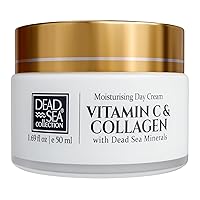 Dead Sea Collection Vitamin C & Collagen Moisturizing Day Cream - Face Cream with Vitamin C and Collagen - Firming Cream with Dead Sea Minerals and Vitamin C - 1,69 Fl. Oz