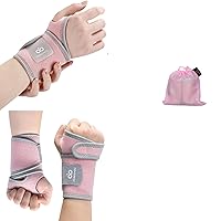 INDEEMAX Copper Wrist Brace for Men and Women both Hands (Pink+Pink-New)