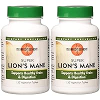 Mushroom Wisdom Super Extract, Lion's Mane, 120 Count (Pack of 2)