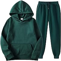 Men'sFashion Hoodies & Sweatshirts Hooded Sportswear Two Piece Long Sleeved Pullover Hoodie Sweatshirt+Sweatpants Set
