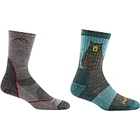 Darn Tough Men's and Women's Light Hiker Micro Crew Lightweight Socks with Cushion (Styles 1972 and 1970)
