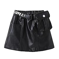 Toddler Tulle Kids Toddler Child Baby Girls Patchwork PU Leather Skirt Outfit Girls Dresses 2t