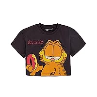 Cropped T-Shirt Girls Kids Doughnut Charcoal Top Clothes