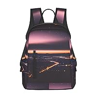 Night Sky print Lightweight Laptop Backpack Travel Daypack Bookbag for Women Men for Travel Work