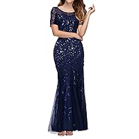 Wedding Guest Dresses for Women Formal Floral Lace Evening Party Maxi Dress