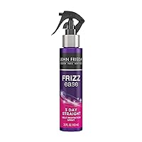 John Frieda Frizz Ease Keratin Infused Flat Iron Hair Spray, 3 Day Straightening Spray, Anti Frizz Heat Protectant for Curly Hair, 3.5 Ounce