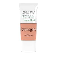 Clear Coverage Flawless Matte CC Cream, Full-Coverage Color Correcting Cream Face Makeup with Niacinamide (b3), Hypoallergenic, Oil Free & -Fragrance Free, Cool Almond, 1 oz
