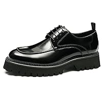 Men's Comfort Classic Patent Leather Oxfords Dress Formal Shoes Thick Sole Derby