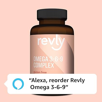 Amazon Brand - Revly Omega 3-6-9 Complex of Fish, Flaxseed and Borage Oil - EPA & DHA Omega-3 fatty acids - 60 Softgels, 2 Month Supply