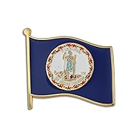 PinMart US State Flag Enamel Lapel Pin