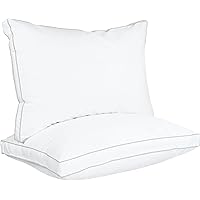 Utopia Bedding Bed Pillows for Sleeping Queen Size (White), Set of 2, Cooling Hotel Quality, Gusseted Pillow for Back, Stomach or Side Sleepers