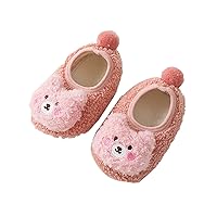 Winter Children Toddler Shoes for Boys and Girls Floor Shoes Flat Bottom Non Slip Slip On Plush Warm 7c Shoes for Boys