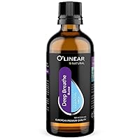 Breathe Essential Oil Blend - Calming Drops for Easy Breathing, Sweet Dreams and Relaxation, Mix of Peppermint, Lavender and Eucalyptus Oils Ideal for Humidifier, Meditation, and Home Spa Bulk Bottle