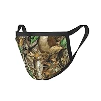 3 Pack Christmas Face Camo-Deer-Camouflage-Hunting Mask,Adjustable Windproof Bandana,Reusable Mouth Cover,Unisex Adult Scarf