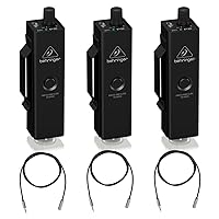 3-Pack Powerplay P2 Ultra-Compact Personal in-Ear Monitor Amplifier Bundle with 3X 6' Stereo Mini Male to Stereo Mini Female Headset Extension Cable