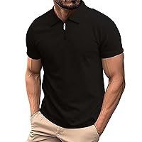 Mens Polo Shirts Short Sleeve Solid Golf Shirt Casual Collared Dry Fit Tennis Athletic Big and Tall Moisture Wicking Tshirts