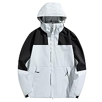 Women Girls Dressy Rain Jacket Waterproof with Hood Lightweight Long Sleeve Raincoat Travel Windbreaker with Pockets