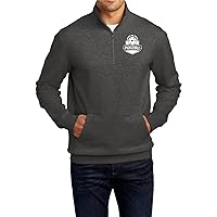 Pickleball Badge Chest Print 1/4 Zip Fleece Sweatshirt