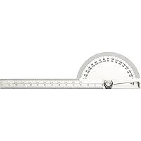 Spancare Head Degree Protractor with 150mm Graduated Arm Polish Finish Metal