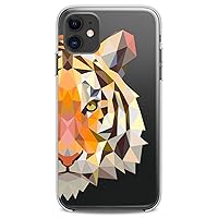 TPU Case Compatible for iPhone 13 Pro Max Geometric Tiger Design Man Flexible Silicone Feline Soft Slim fit Print Art Clear Abstract Animals Cute Girls