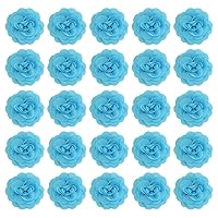 30 Piece 3.1 inch Fabric Chiffon Peony flower Appliques for DIY Craft Wedding Bride Hair Headband Gift Wrapping Accessories