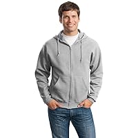 Jerzees 8 oz., 50/50 NuBlend Fleece Full-Zip Hood (993)- ASH,S