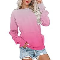 Womens Fashion Oversized Sweatshirts Hoodies Long Sleeve Shirts Fleece Crewneck Pullover Casual Falll Y2k Clothes 2023
