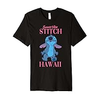 Disney Lilo & Stitch Summer Vibes Stitch Hawaii Cute Logo Premium T-Shirt